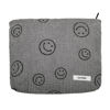 Picture of Cosmetic bags for women, Cute Smile Face makeup bag, travel makeup bag small makeup bag for purse organizer makeup organizer Aesthetic Stuff,Corduroy make up bag with Zipper - Gray