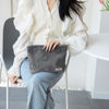 Picture of Cosmetic bags for women, Cute Smile Face makeup bag, travel makeup bag small makeup bag for purse organizer makeup organizer Aesthetic Stuff,Corduroy make up bag with Zipper - Gray