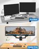 Picture of MOUNTUP Dual Monitor Wall Mount for 2 Max 32 Inch Computer Screen, Fully Adjustable Gas Spring Double Monitor Arm, Wall Mounted Monitor Holder Support 2.2-17.6lbs Display, VESA Bracket 75x75, 100x100