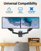 Picture of MOUNTUP Dual Monitor Wall Mount for 2 Max 32 Inch Computer Screen, Fully Adjustable Gas Spring Double Monitor Arm, Wall Mounted Monitor Holder Support 2.2-17.6lbs Display, VESA Bracket 75x75, 100x100