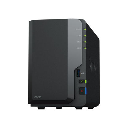 Picture of Synology DS223 Diskstation NAS (Realtek RTD1619B Quad-Core 2GB Ram 1xRJ-45 1GbE LAN-Port) 2-Bay 8TB Bundle with 2X 4TB WD Red Plus