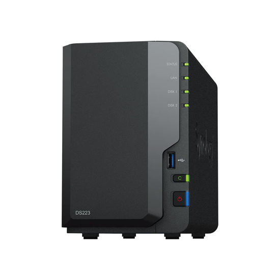 Picture of Synology DS223 Diskstation NAS (Realtek RTD1619B Quad-Core 2GB Ram 1xRJ-45 1GbE LAN-Port) 2-Bay 8TB Bundle with 2X 4TB WD Red Plus