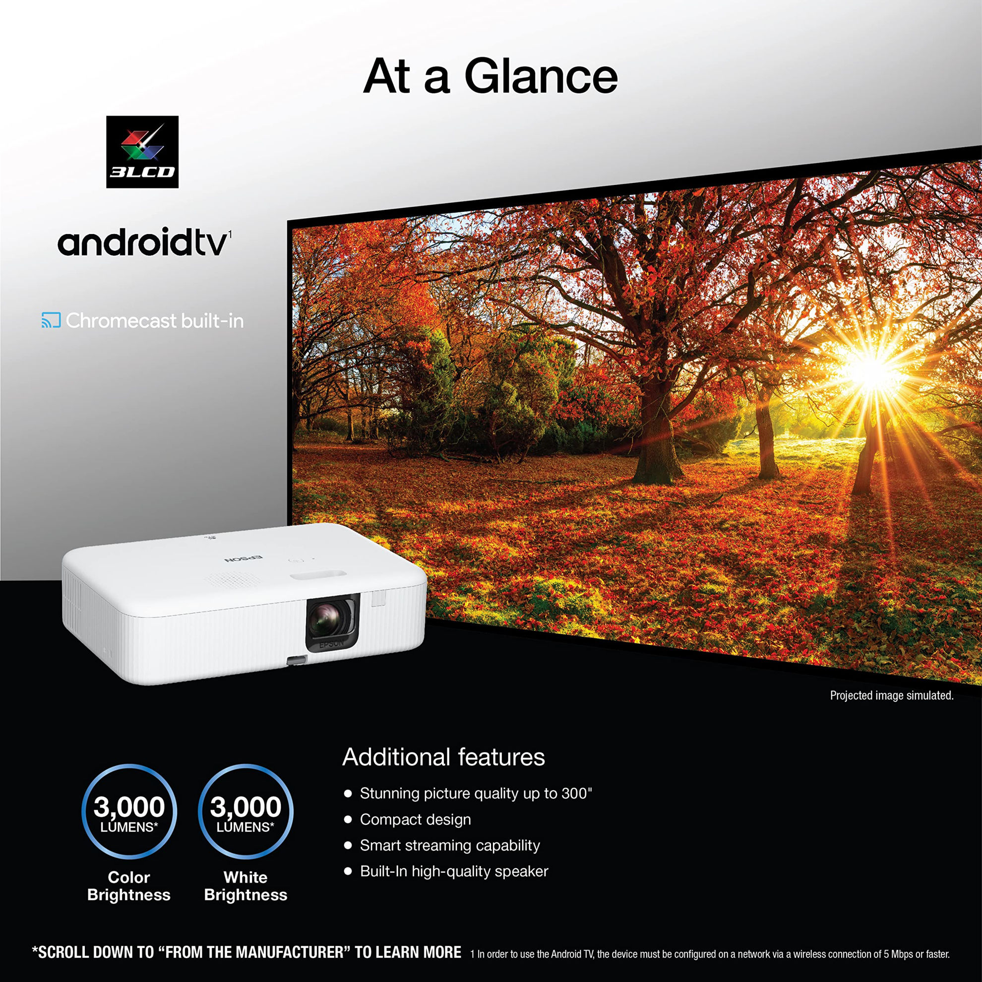GetUSCart- Epson EpiqVision Flex CO-FH02 Full HD 1080p Smart Streaming ...