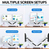 Picture of MOUNTUP White Dual Monitor Stand for Desk, Adjustable Gas Spring Double Monitor Mount for 13-32 Inch, Monitor Arms for 2 Monitors Holds Max 17.6 lbs, VESA 75x75 100x100 with C-clamp& Grommet Base