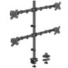 Picture of MOUNTUP Quad Monitor Stand, 4 Monitor Desk Mount for 13 to 32 inch Computer Screens, Fully Adjustable Stacked Mount with Tilt Swivel, Four Heavy Duty Monitor Mount, Holds up to 17.6lbs per Arm, MU3007