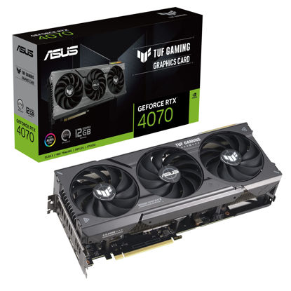 Picture of ASUS TUF Gaming NVIDIA GeForce RTX™ 4070 Gaming Graphics Card (PCIe 4.0, 12GB GDDR6X, HDMI 2.1, DisplayPort 1.4a)