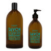Picture of Compagnie de Provence Savon de Marseille Apothicare Liquid Soap, Mint Basil, 16.9 Fl Oz Glass Pump Bottle and 33.8 fl oz Plastic Bottle Refill