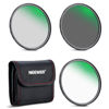 Picture of NEEWER 72mm Lens Filter Kit ND8 ND64 CPL Filter Set， Neutral Density+Circular Polarizer Filter Kit with 30 Layers Nano Coating/HD Optical Glass/Water Repellent/Scratch Resistant/Ultra Slim/Filter Bag