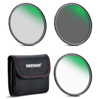 Picture of NEEWER 72mm Lens Filter Kit ND8 ND64 CPL Filter Set， Neutral Density+Circular Polarizer Filter Kit with 30 Layers Nano Coating/HD Optical Glass/Water Repellent/Scratch Resistant/Ultra Slim/Filter Bag