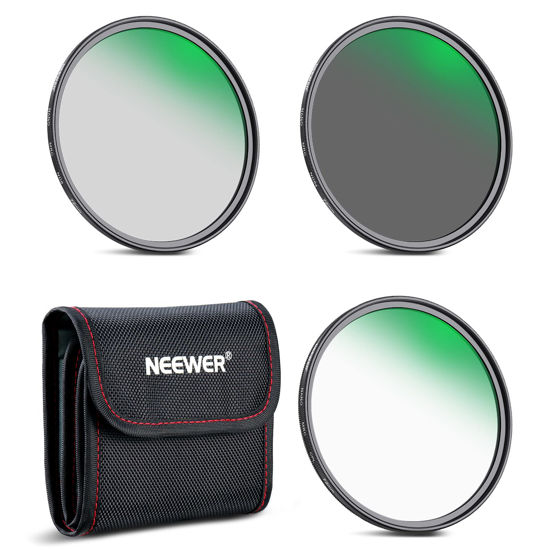 Picture of NEEWER 72mm Lens Filter Kit ND8 ND64 CPL Filter Set， Neutral Density+Circular Polarizer Filter Kit with 30 Layers Nano Coating/HD Optical Glass/Water Repellent/Scratch Resistant/Ultra Slim/Filter Bag