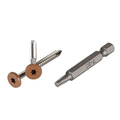 Picture of TimberTech TOPLoc Teak Fascia Fasteners - Box of 100 for 100 Linear Feet