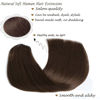 Picture of Clip in Hair Extensions Human Hair Medium Brown 16 Inch 120grams 7pcs Silky Straight Human Hair Silky Straight 100% Human Hair Extensions