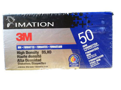 Picture of Imation 3.5" Diskettes 3M IBM Formatted High Density DS, HD 1.44MB, Box of 50
