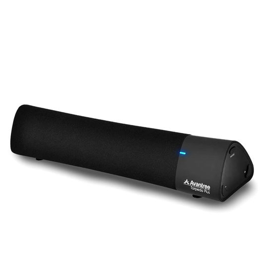 Picture of Avantree aptX Low Latency Portable Bluetooth 5.0 Speaker, Clear Dialogue, Enhanced Bass, 3D Surround Sound, 10W Wireless Mini Soundbar for Laptop, MacBook, TV, Cellphone, PC Computer - Torpedo Plus