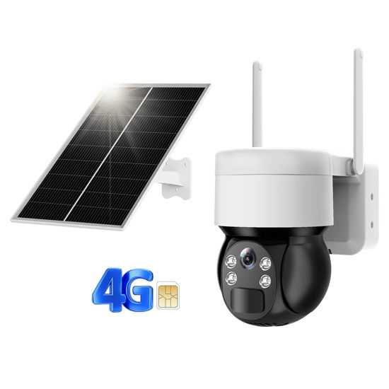GetUSCart 4G LTE Cellular Security Camera Outdoor Solar Battery