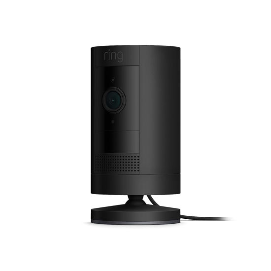 Picture of Ring Stick Up Cam Plug-In HD security camera with two-way talk, Works with Alexa - Black