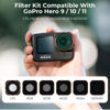 Picture of K&F Concept ND Filter Set Compatible with GoPro Hero11, Hero10, Hero9 Black, 6 Pack (CPL/ND8/ND16/ND32/ND64/ND1000) Hero 9/10/11 Action Camera Accessory Neutral Density Polarizer Lens Filter Kit