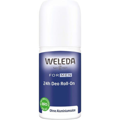 Picture of Weleda Men's 24H Roll-On Deodorant, 1.7 Fluid Ounce, Plant Rich Odor Protection with Licorice Root and Witch Hazel, No Aluminum Salts