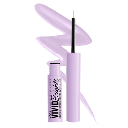 Picture of NYX PROFESSIONAL MAKEUP Vivid Brights Liquid Liner, Smear-Resistant Eyeliner with Precise Tip - Lilac Pink