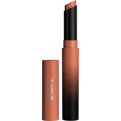 Picture of MAYBELLINE New York Color Sensational Ultimatte Matte Lipstick, Non-Drying, Intense Color Pigment, More Sepia, Mid-Tone Camel, 1 Count