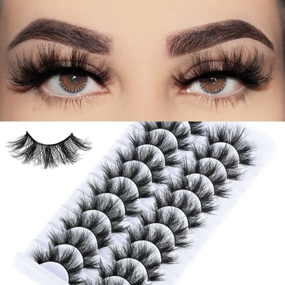 Picture of FARRED Fluffy Eyelashes 8D Faux Mink Lashes Natural Look Lash Short Fake False Eyelash 10 Pairs (Z02|12-18MM)