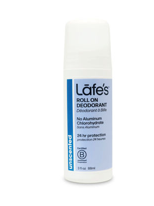 Picture of Lafe's Natural Deodorant | 3oz Roll-On Aluminum Free Natural Deodorant for Men & Women | Paraben Free & Baking Soda Free with 24-Hour Protection | Unscented | Packaging May Vary