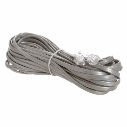 Picture of Cmple - Telephone Cord 25ft Phone Cord for Landline Male to Male 6P4C RJ11 Cable for 2 Lines Home Phone, Fax, DSL Modem, Router, Printer - Gray