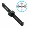 Picture of Walway Straight Triple Head Bracket Tripod Mount for 1/4 inches Screw DSLR Camera LED Light Flash Light Microphone and More, with Hot Shoe Socket