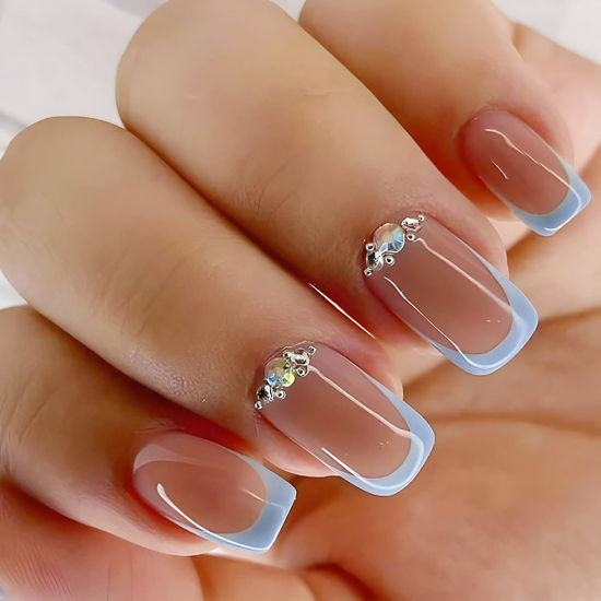 28 Natural short square nails design you'll love for any season - | Short  acrylic nails, Summery nails, Cute nails