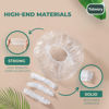 Picture of Disposable Shower Caps - 100PCS Shower Cap Tobvory Waterproof Plastic Shower Cap For Women Men For Hair - Extra Elastic Large Shower Caps For Bath, Hair Treatment, Conditioning In Home Hotel Travel