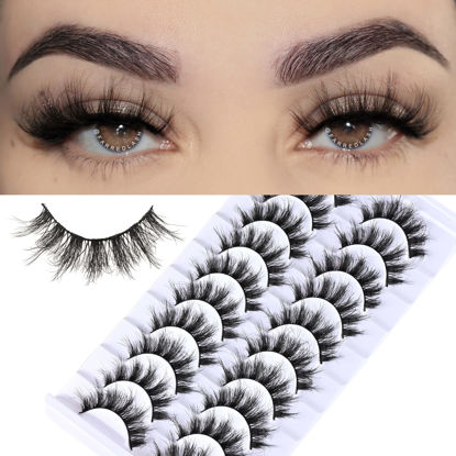 Picture of FARRED Fluffy Eyelashes 8D Faux Mink Lashes Natural Look Lash Short Fake False Eyelash 10 Pairs (Z11|11-17MM)