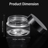 Picture of 4 Pieces Round Clear Wide-mouth Leak Proof Plastic Container Jars with Lids for Travel Storage Makeup Beauty Products Face Creams Oils Salves Ointments DIY Making or Others (1 Ounce, Black)