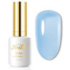 Picture of Imtiti Jelly Gel Nail Polish, 1 Pcs 0.5 Fl Oz Light Blue Jelly Gel Polish Soak Off LED U V Nail Gel Polish Sheer Translucent Gel Nail Polish DIY Nail Art Starter Manicure Salon Gel Nail Kit for Women Girls