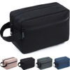 Picture of FUNSEED Travel Toiletry Bag for Women and Men, Water-resistant Shaving Bag for Toiletries Accessories, Foldable Storage Bags with Divider and Handle for Cosmetics Toiletries Brushes Tools (Black)