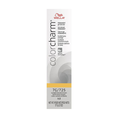 Picture of WELLA Color Charm Permanent Gel Hair Color for Gray Coverage, 7G Sunlight Blonde Brown, 2 oz