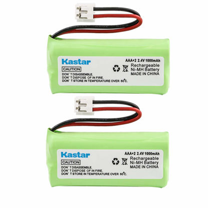 Picture of Kastar 2-Pack Replacement Battery For Vtech 8300 / BATT-6010 / BT18433 / BT184342 / BT28433 / BT284342 / 89-1326-00-00 / CPH-515D / CS6209 / CS6219 / CS6229 VT-6042 / VT-6052 / VT-6053 Cordless Phone