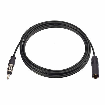Picture of Bingfu Car Radio Antenna Extension Cable 16.5 feet / 5m FM AM Radio Car Antenna Extension Cable Cord DIN Plug Connector Coaxial Cable for Vehicle Truck Car Stereo Head Unit CD Media Receiver Player