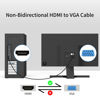 Picture of fairikabe HDMI to VGA Cable 6Ft, HDMI to VGA Adapter 1080P 60Hz, Unidirectional HDMI Male to VGA Male Cable for Monitor, HDMI to VGA Cable Adapter for Laptop, PC, Projector, TV