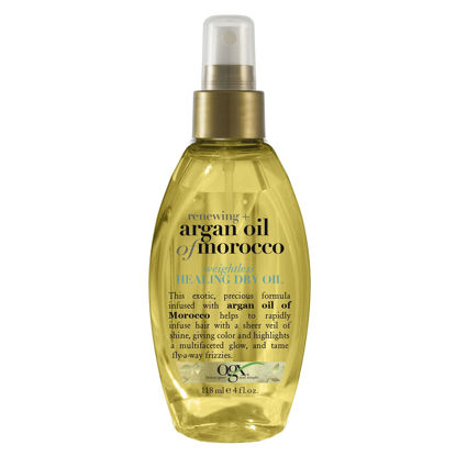Picture of OGX Renewing + Argan Oil of Morocco Weightless Healing Dry Oil Spray, Lightweight Hair Oil Mist for Split Ends, Frizzy Hair and Flyaways, Paraben-Free, Sulfated-Surfactants Free, 4 Fl Oz