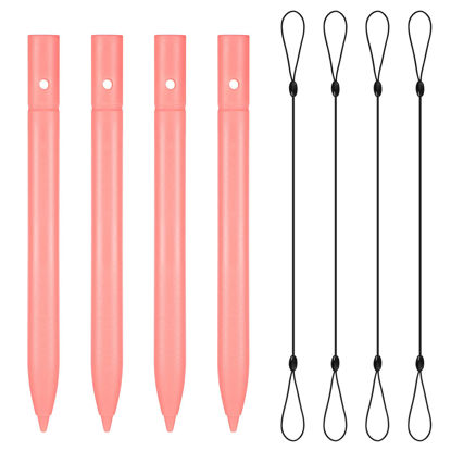 Picture of 4.5 Inch Replacement Stylus Drawing Pen 4 Pieces Toddler Drawing Tablet Pens Kids' Electronics Pens with 4 Hanging Rope for LCD Writing Tablet (Light Pink)