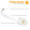 Picture of Uvital Phone Jack Splitter, Phone Line Splitter for Landline Telephone, RJ11 6P4C 1 Female to 2 Female Adapter, Comes with 4 Inch Cable(White,2 Pack)