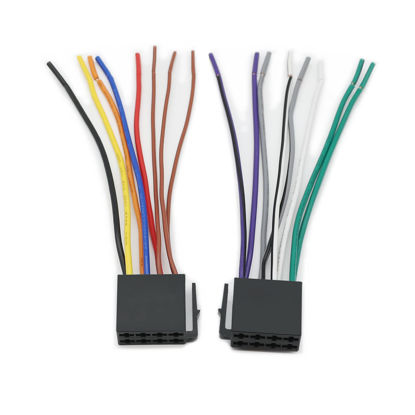 Picture of ISO Radio Stereo Wiring Harness Connector Replacement for Boss Jenson Pioneer Leadfan SJOYBRING Bluetooth Car Stereo Power Speaker Adapter