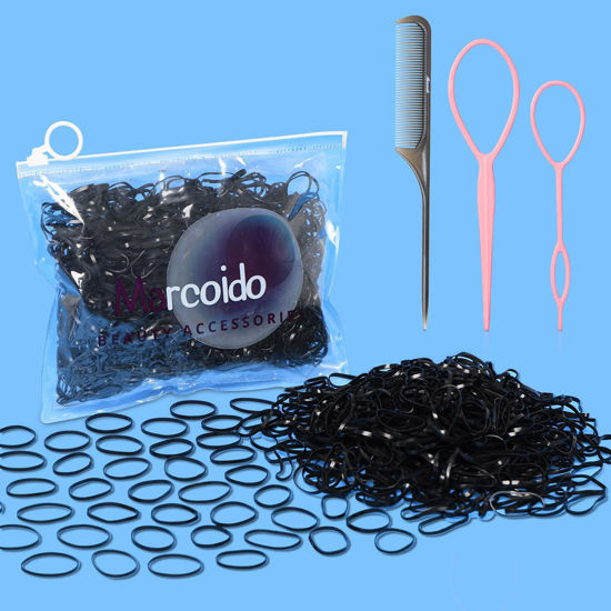 1000pcs Women Small Clear Disposable Elastic Hair Ties, High Stretch Rubber  Bands For Hair Styling
