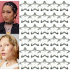 Picture of GKETN 30 PCS 1.22" Star Hair Clips Snap Hair Barrettes Non Slip Star Hair Accessories for Girls Women 2000s Y2K Silver Metal Hair Clips