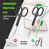 Picture of Facial Hair Small Grooming Scissors For Men Women - Eyebrow, Nose Hair, Mustache, Beard, Eyelashes, Ear Trimming Kit - Curved and Rounded Safety Tip Clippers For Hair Cutting- 2PCS Black