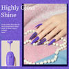Picture of MAYCHAO 15ML Gel Nail Polish 1Pc Neon Purple Nail Polish Soak Off UV LED Nail Gel Polish Nail Art Starter Manicure Salon DIY at Home, 0.5 OZ