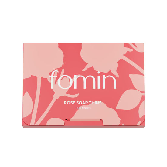 Picture of FOMIN - Antibacterial Paper Soap Sheets for Hand Washing - (100 Sheets) Rose Portable Travel Soap Sheets, Dissolvable Camping Mini Soap, Portable Soap Sheets