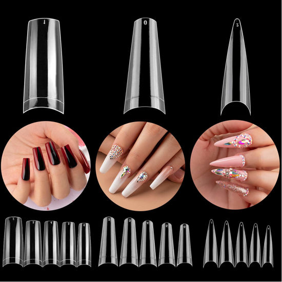 Medium Marble Coffin Nail Black Simple Matte Acrylic Ballerina Nails White Acrylic  Nail Tips With Glue - AliExpress