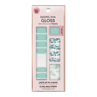 Picture of Dashing Diva Gloss Nail Strips - Desert Quartz | UV Free, Chip Resistant, Long Lasting Gel Nail Stickers | Contains 32 Nail Wraps, 1 Prep Pad, 1 Nail File