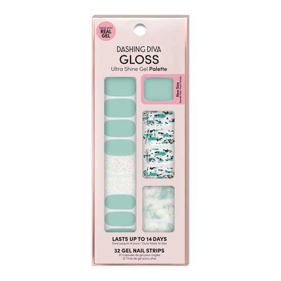 Picture of Dashing Diva Gloss Nail Strips - Desert Quartz | UV Free, Chip Resistant, Long Lasting Gel Nail Stickers | Contains 32 Nail Wraps, 1 Prep Pad, 1 Nail File